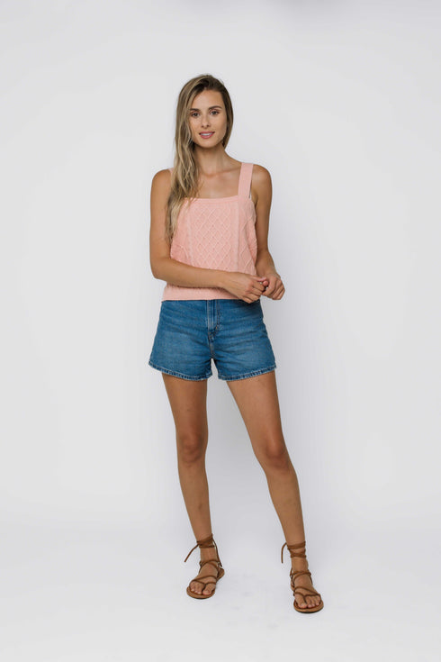 Madelyn-Cabled Sweater Cami